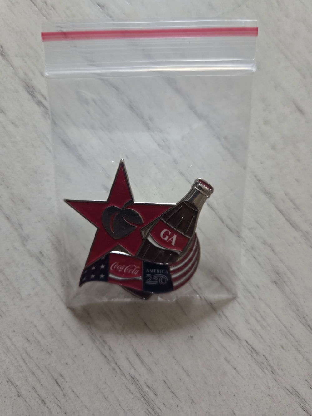 Coca-Cola Bottle Pin America 250 Georgia, Brand New